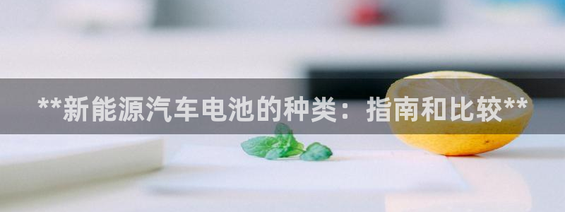 优发国际是合法的吗安全吗：**新能源汽车电池的种类：指南和比较**
