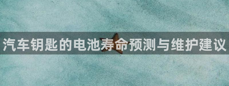 优发国际手机版网站入口：汽车钥匙的电池寿命预测与维护建议