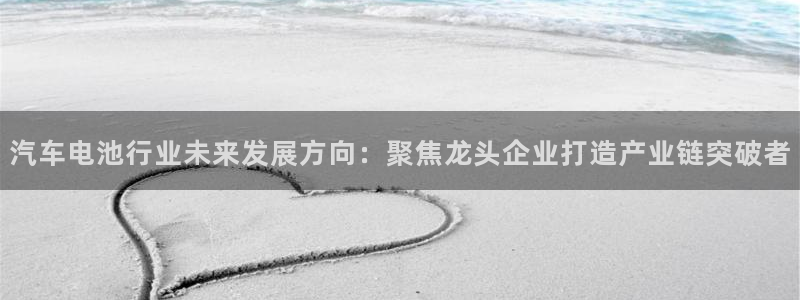 优发国际app官网下载安装苹果手机：汽车电池行业未来发展方向：聚焦龙头企业打造产业链突破者