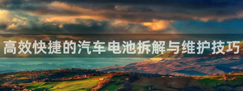 优发国际这个平台怎么样啊：高效快捷的汽车电池拆解与维护技巧