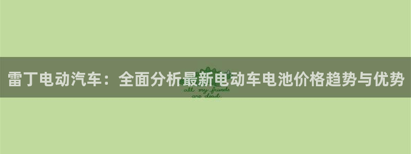 优发国际电话：雷丁电动汽车：全面分析最新电动车电池价格趋势与优势