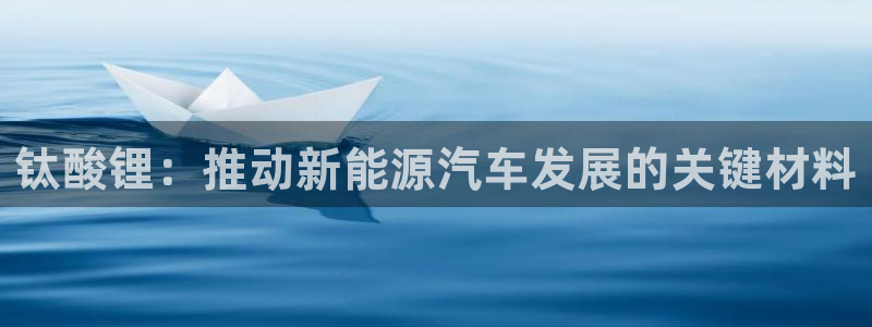 优发国际VIP网址：钛酸锂：推动新能源汽车发展的关键材料